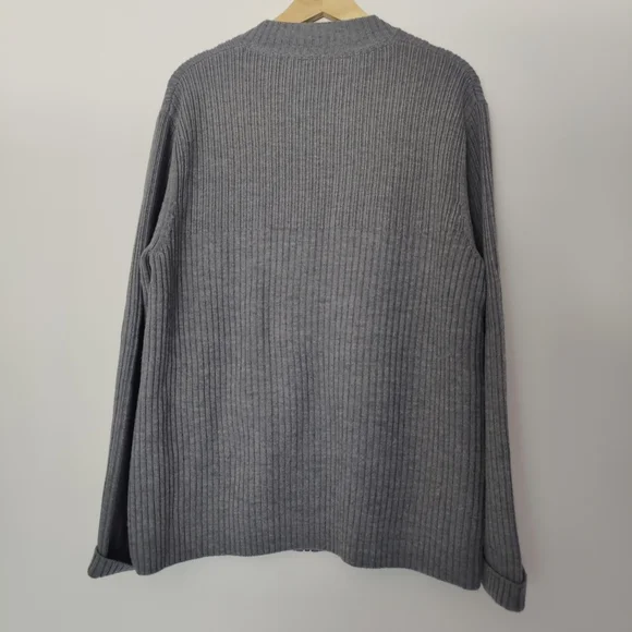 Aether Men's Full Zip Wool Sweater